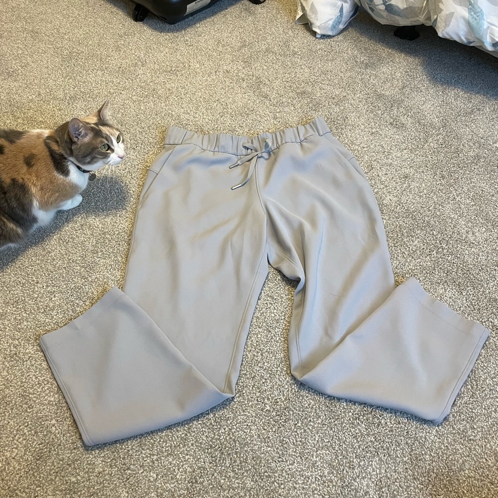 Lululemon Grey Drawstring Waist Straight Pant